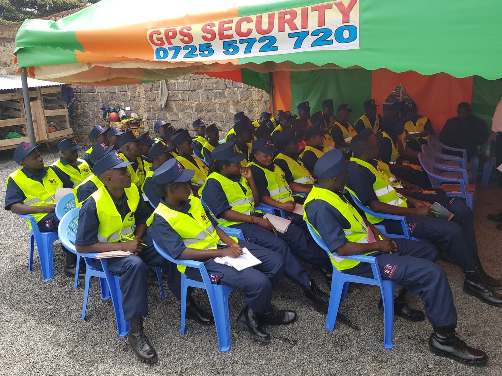 Image of our security team at training