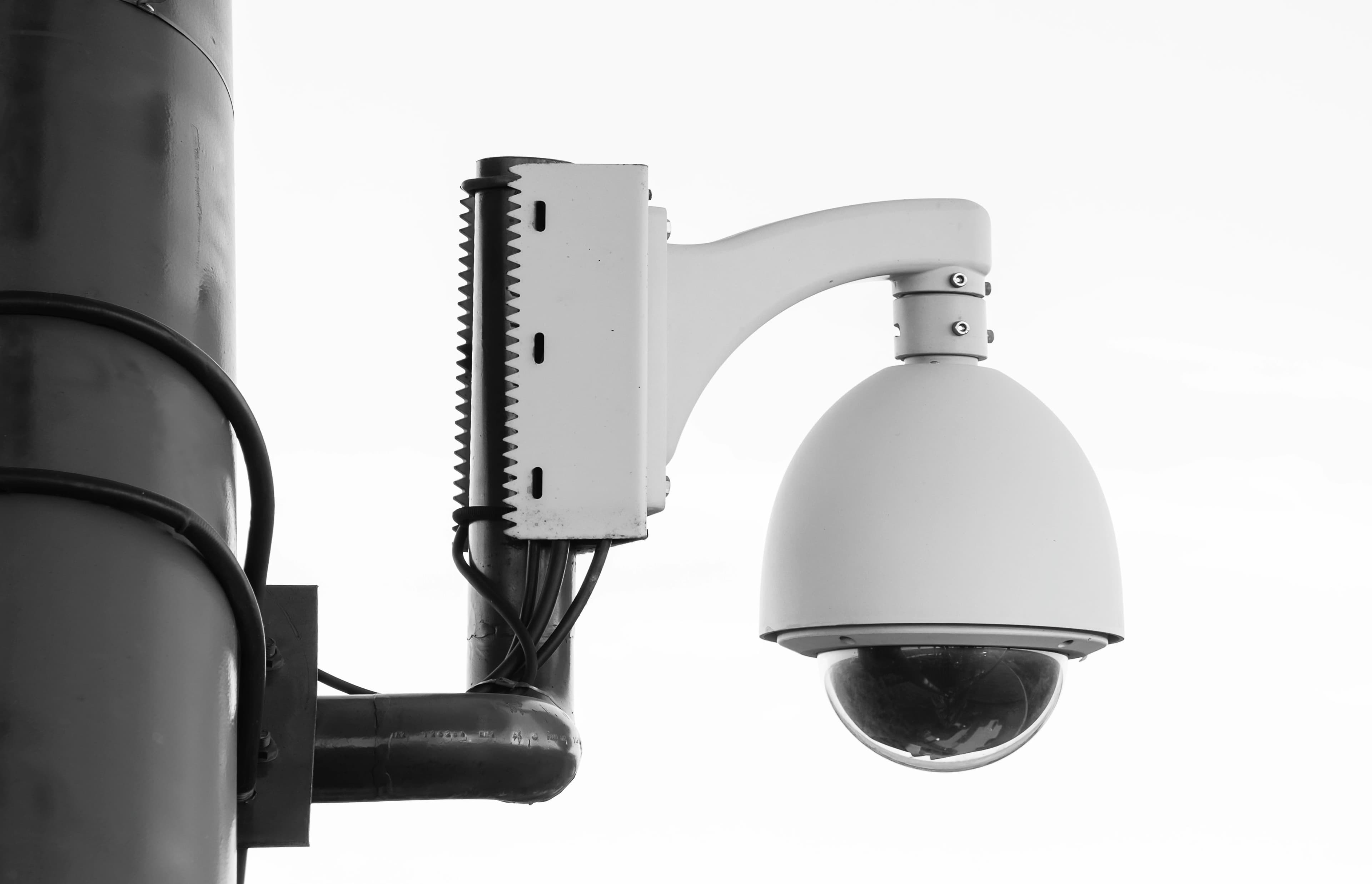 Image of CCTV camera, as a part of a system