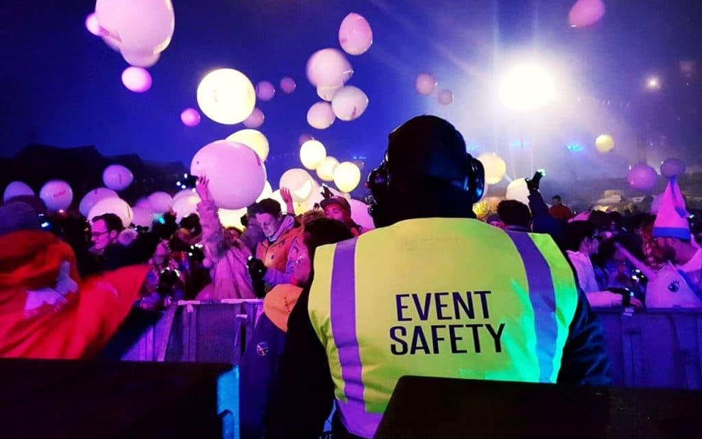 Image of event security at work